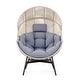 preview thumbnail 18 of 16, Gymax Wicker Stationary Egg Chair Lounge Basket Sofa Chair w/
