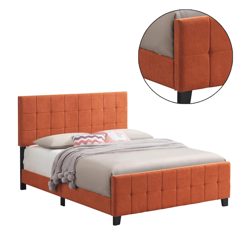Fabric Upholstered Panel Bed