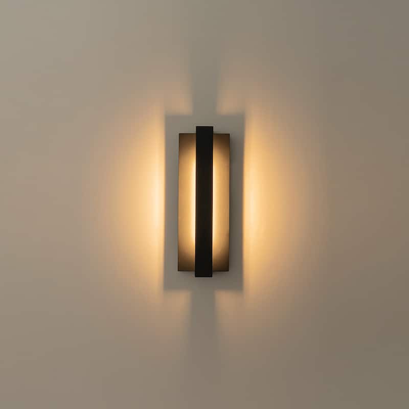 Modern Black Outdoor Wall Lights Aluminum Linear Dimmable LED Wall Sconce Lights for Outside