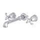 preview thumbnail 1 of 13, French Country 3-Hole Wall Mount Roman Tub Faucet Polished Chrome