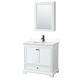 Option White / White Cultured Marble Top / Matte Black