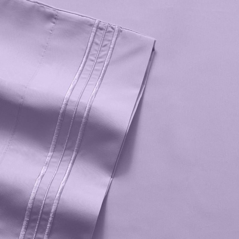 Sweet Home Collection 4 Piece Sheet Set, Ultra Soft 1800 Series, Double Brushed Microfiber. - Twin - Lavender