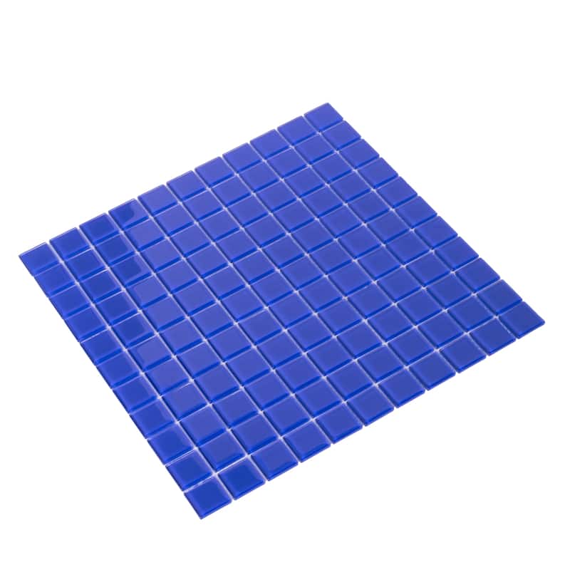 Apollo tile 12" x 12" Colorway Glossy Cobalt Blue Glass Tile (9.67 sq ft/case) - 10 Pack