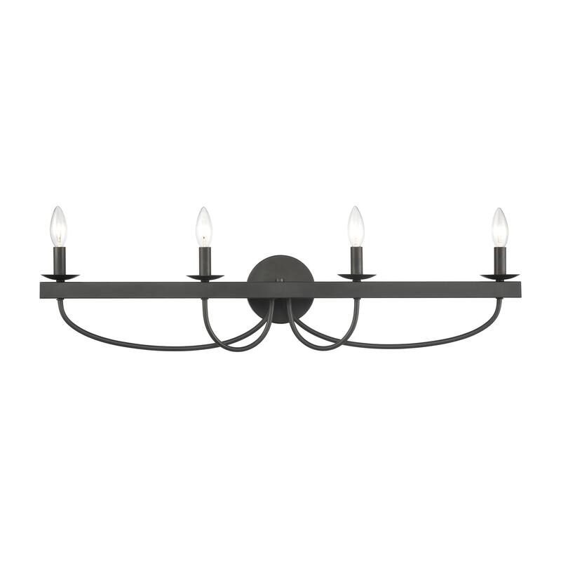 Elk Home Williamson Black Metal 4 Light Vanity Light