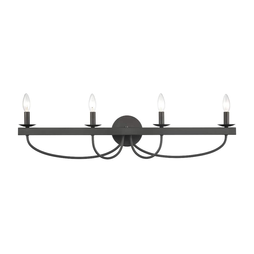Elk Home Williamson Black Metal 4 Light Vanity Light