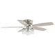 preview thumbnail 5 of 12, 52" Tranistional Glass 3-Light Low Profile Flush Mount Ceiling Fan Chandelier with Remote