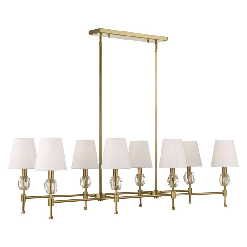 Uttermost Arques 8 Light Linear Chandelier - 48"W x 18.125"D x 14.5"H