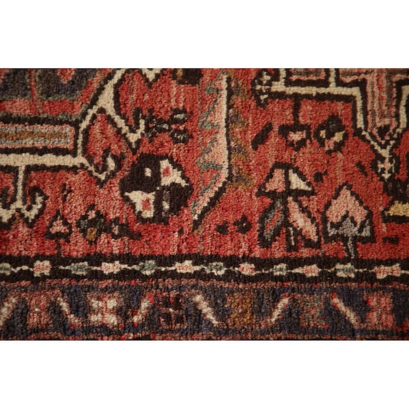 Vegetable Dye Gharajeh Persian Vintage Runner Rug Handmade Wool Carpet - 2'3"x 10'3"