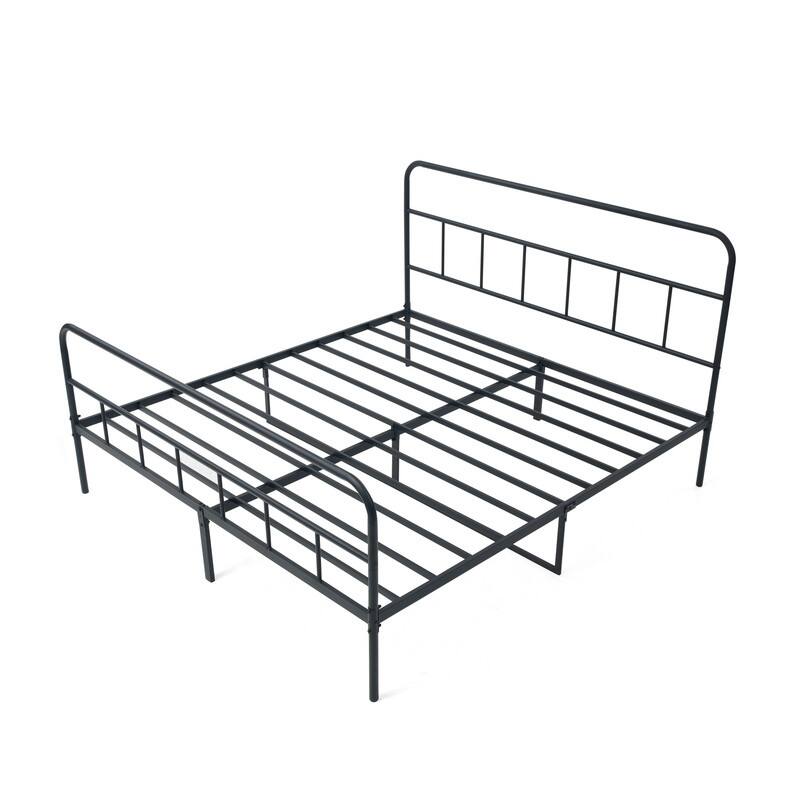 Twin/Queen/King Iron Bed Frame with Headboard and FootboardBlack On Sale Bed Bath & Beyond