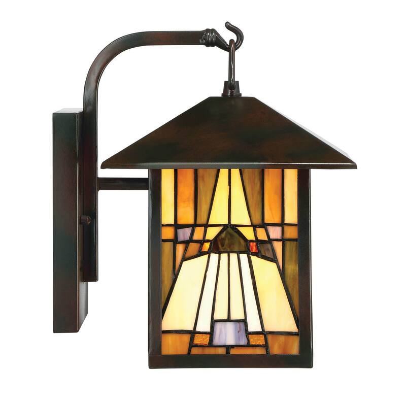 Roseto Titus Single Light 12" Tall Outdoor Lantern Style Wall Sconce