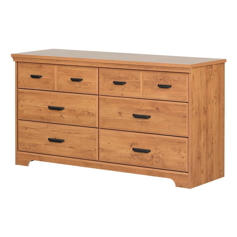 Versa Country Cottage 6-drawer Double Dresser - Country Pine