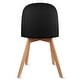 preview thumbnail 63 of 71, Set of 4 Plastic Dining Side Chair Wood For Event Kitchen Office Event Garden Patio Cafe Indoor Outdoor