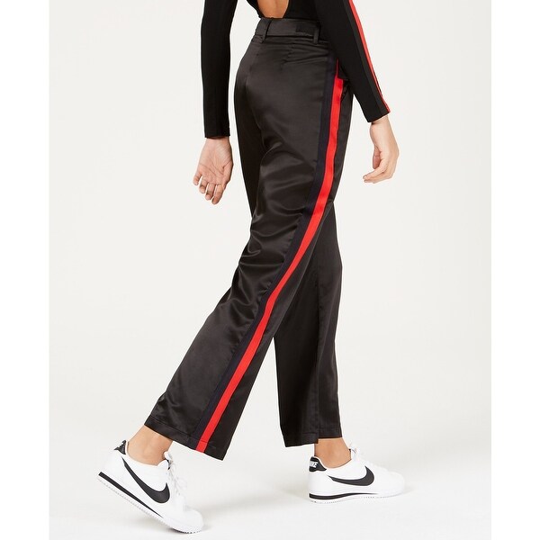 red trousers with side stripe