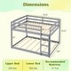 preview thumbnail 4 of 18, Costway Full Over Full Bunk Bed with Full-length Guardrails &