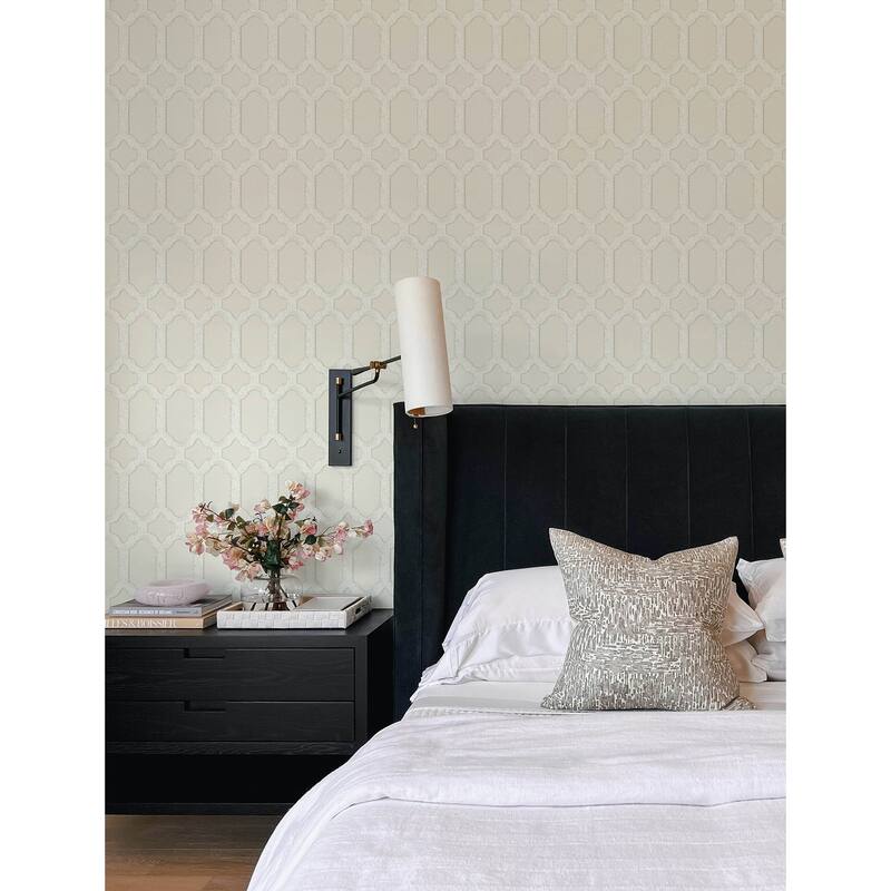 Chesapeake Chervil Cream Trellis Wallpaper