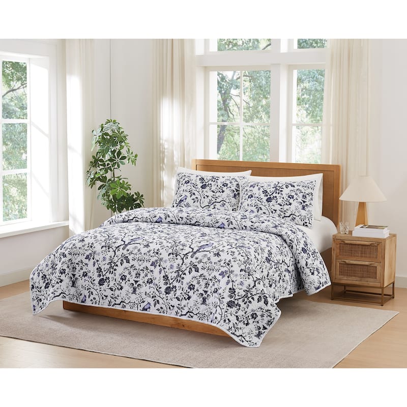 Brooklyn Loom Ava Floral Quilt Set