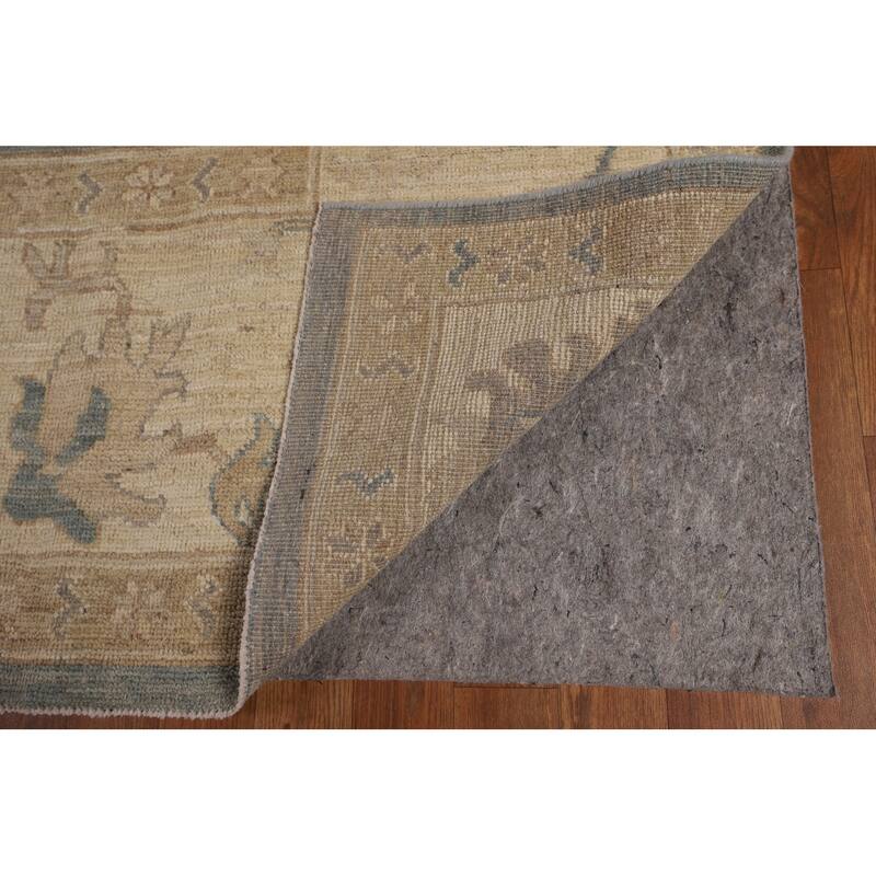 Gray Vegetable Dye Oushak Turkish Area Rug Hand-Knotted Wool Carpet - 8'9"x 11'9"