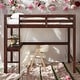 preview thumbnail 1 of 5, Modern Twin Size Loft Bed with Built-in Desk and Safety and Quality Guaranteed for Bedroom