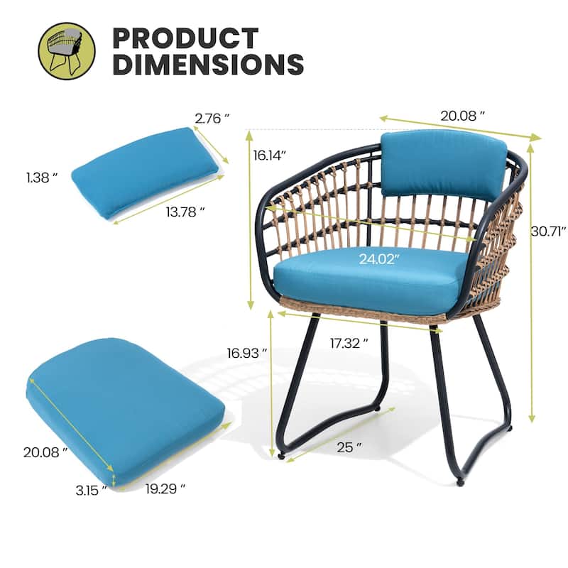 7/9-Piece Outdoor Dining Set Patio Aluminum Dining Table with Umbrella Hole and Rattan Chairs