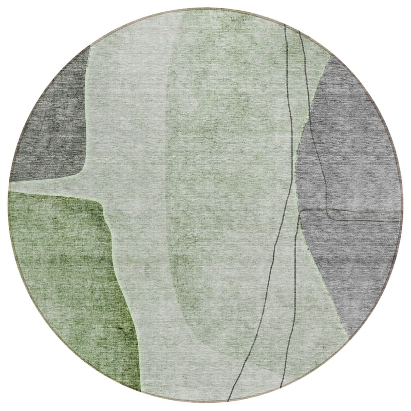 HomeRoots Abstract Transitional Rectangle Outdoor Rug