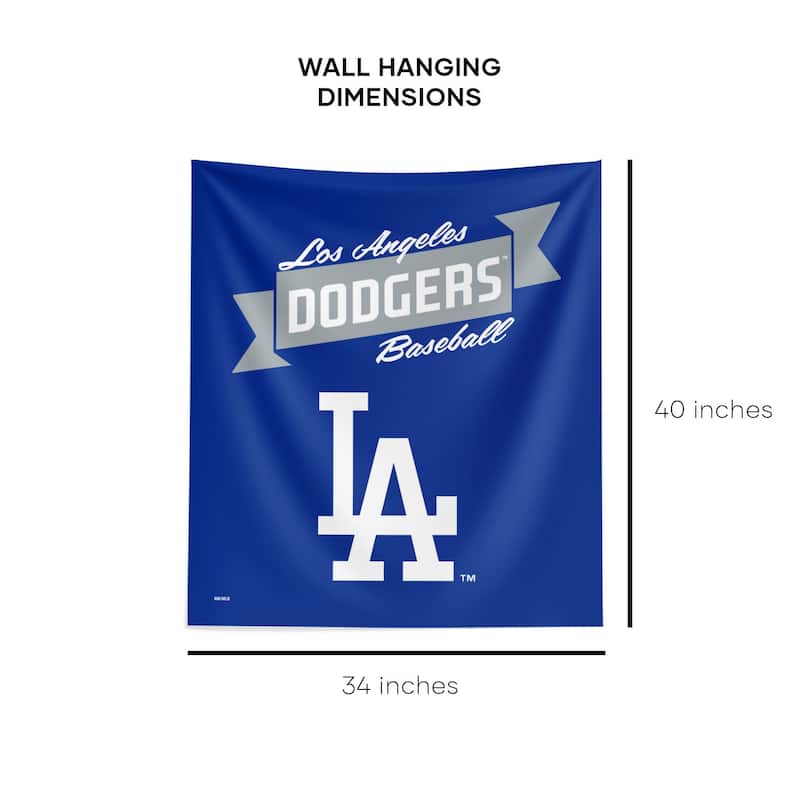 MLB Premium Dodgers Printed Wall Hanging - 34"x40"