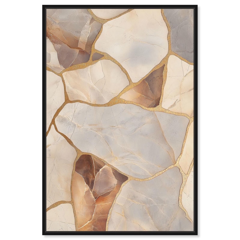 Textured Earthy Tones II Canvas by Art Remedy - 10" x 15" - Black