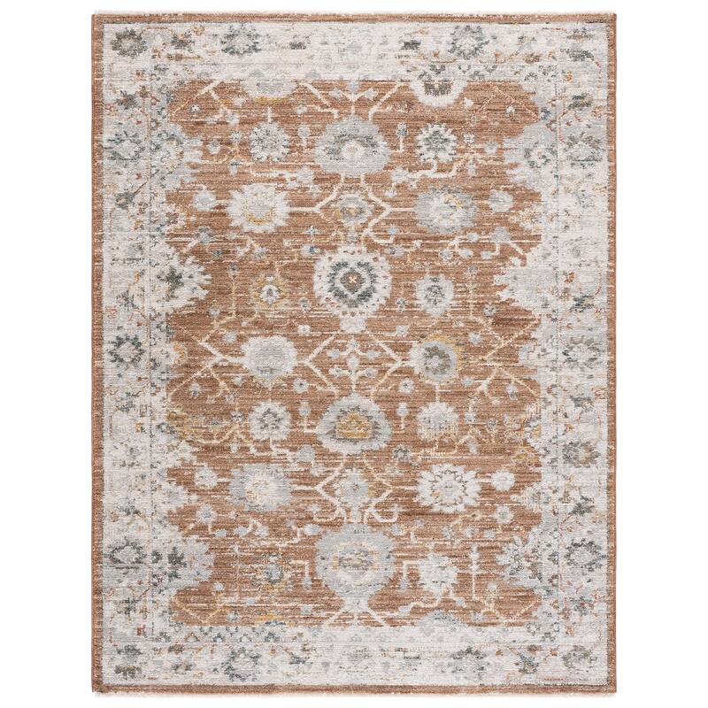 SAFAVIEH Vintage Rosewood Walburg Rug - 4' x 6' - Rust/Ivory Grey