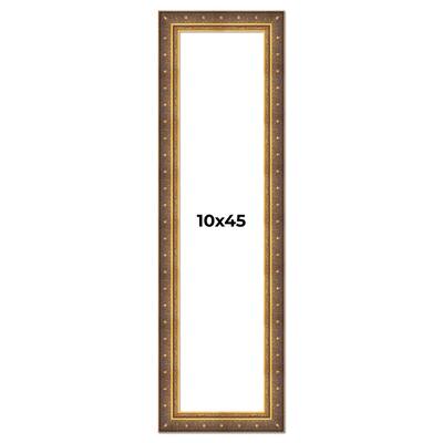 10x45 Frame Vintage Gold Solid Wood Picture Frame | 2.5 Inch Moulding