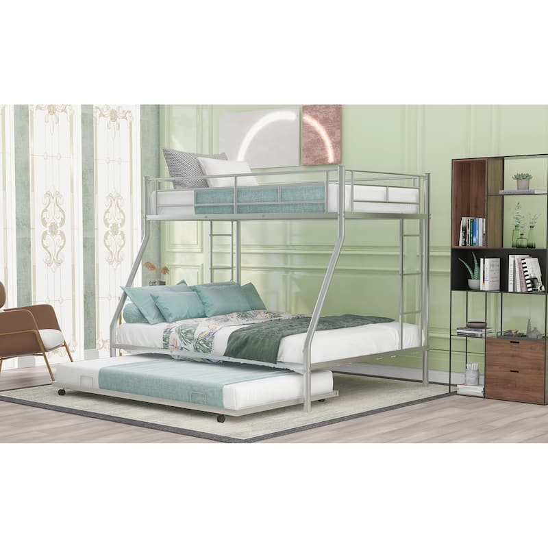 Twin over Full Bed with Sturdy Steel Frame