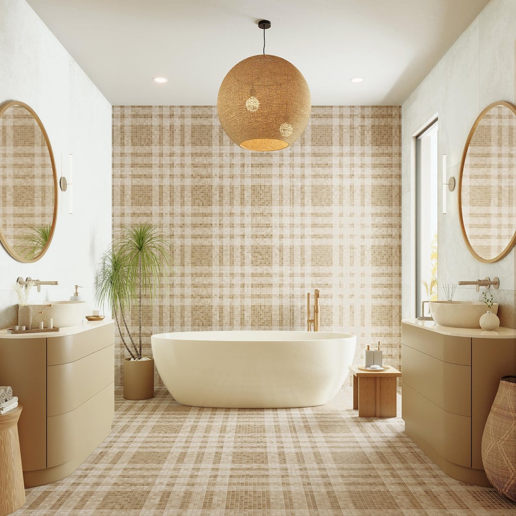 Merola Tile Echoes Scott Deco 23-1/2" x 23-1/2" Porcelain Floor and Wall Tile