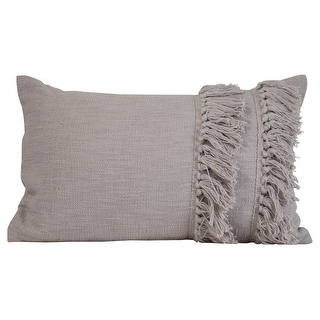 Gray best sale tassel pillow