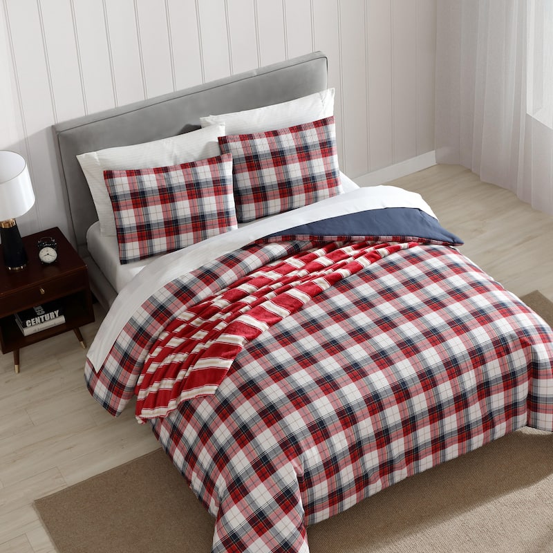 Nautica Rosedale Reversible Red 8 Piece Bonus Bed Set
