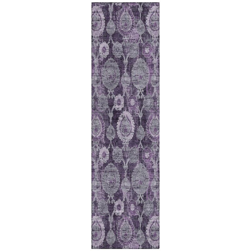 Machine Washable Indoor/ Outdoor Chantille Traditional Floral Rug