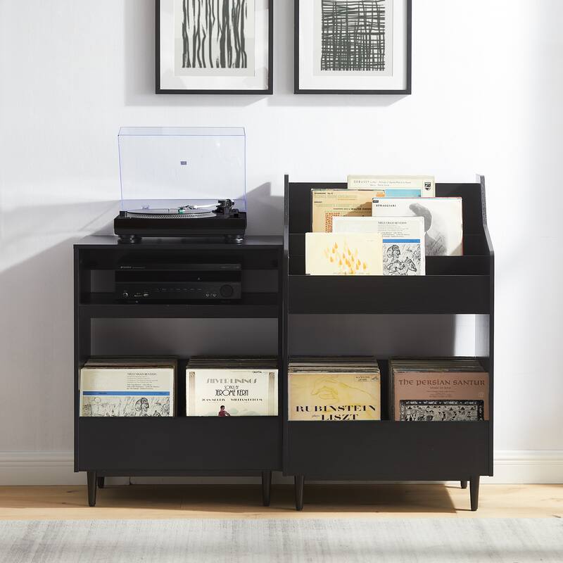 Crosley Liam 2-Piece Record Player Stand And Vinyl Storage Set
