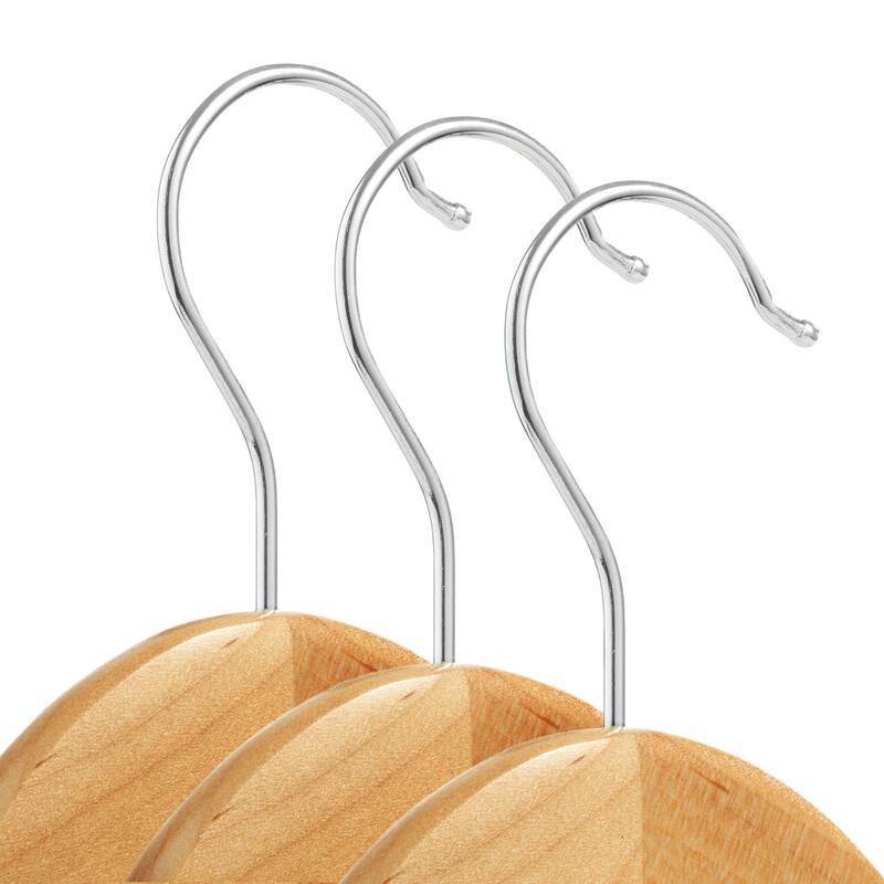 10 Wooden Suit Hangers - 10 Pack