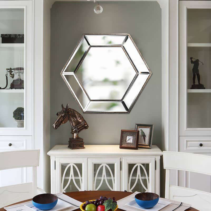 Hexagonal Wall Mirror - 20.7"x17.9"