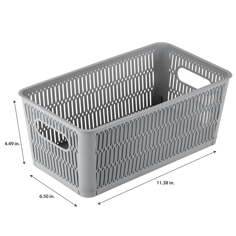 Simplify 4 Pack Slide 2 Stack It Storage Tote Baskets