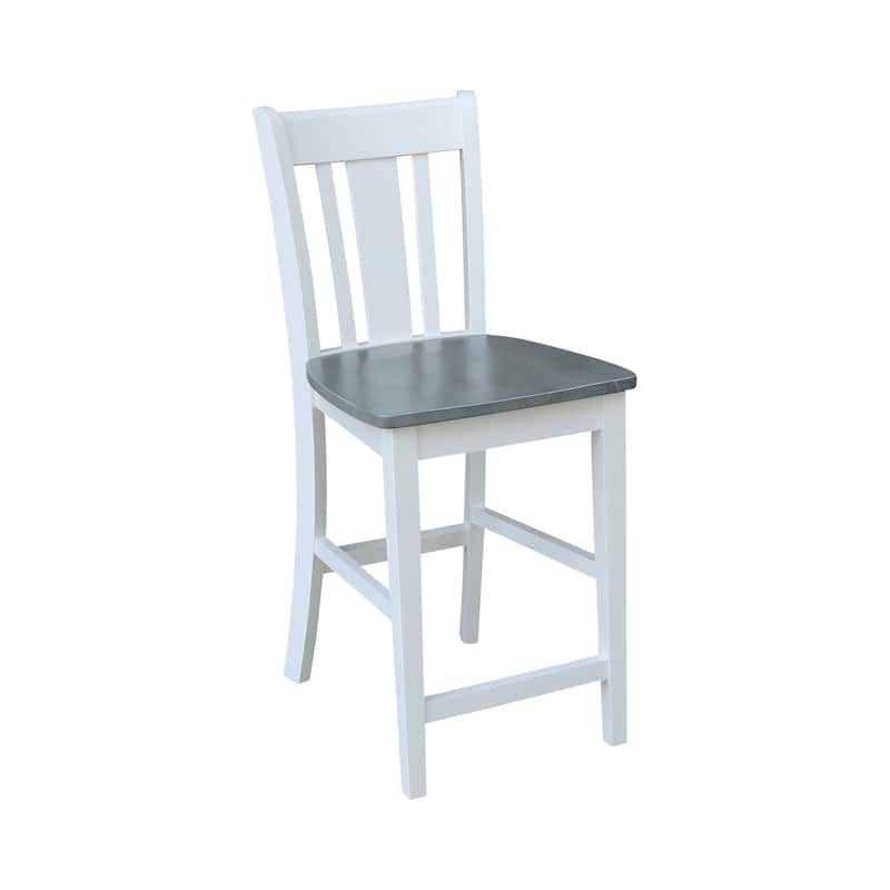 Round Pedestal Counter Height Table and 2 San Remo Stools