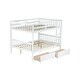preview thumbnail 33 of 34, Full over Full Rubber Wood Bunk Bed with 2 Drawers,Convertible into 2 Full Beds,Ladder and Safety Guardrails