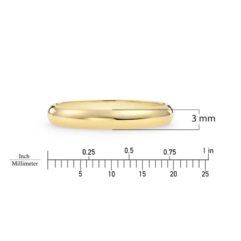 Clover Yellow Gold High-Polish Classic Wedding Band