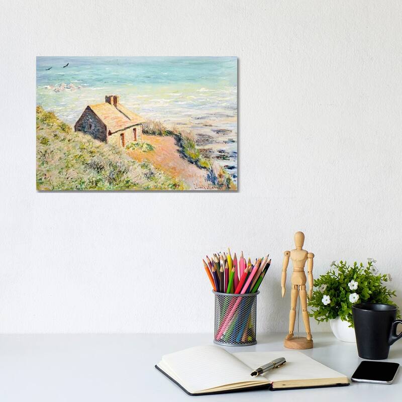 iCanvas "The Customs Hut, Morning, 1882 " by Claude Monet Canvas Print - 8x12x0.75