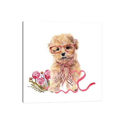 iCanvas "Valentine Puppy II" by Melissa Wang Canvas Print