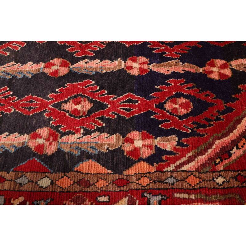 ECARPETGALLERY Hand-knotted Andelz Dark Navy, Red Wool Rug - 3'9 x 7'10