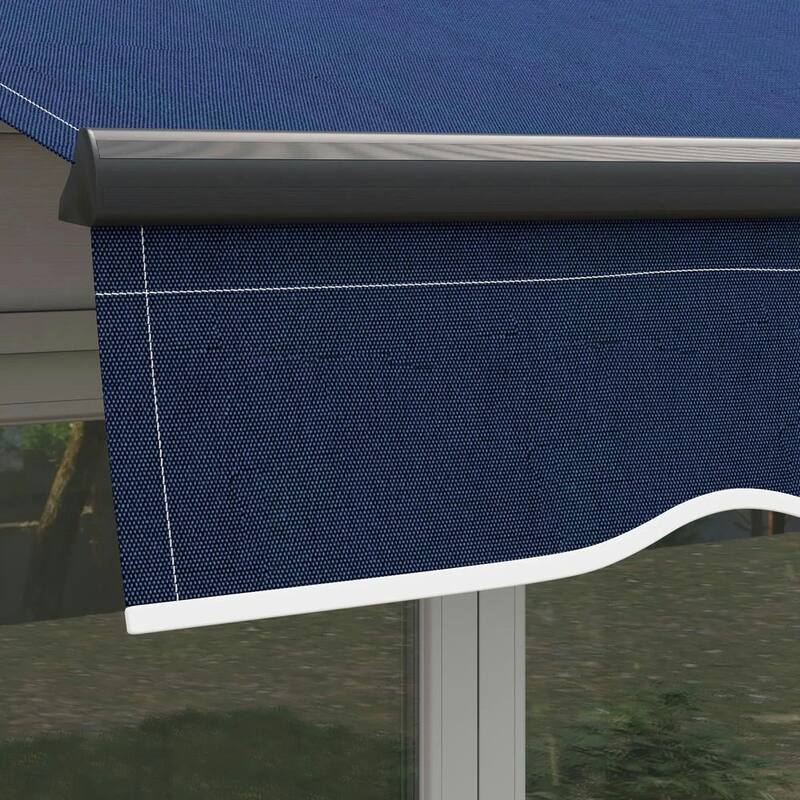 10'x8' Retractable Awning,280gsm UV Resistant Sunshade Shelter