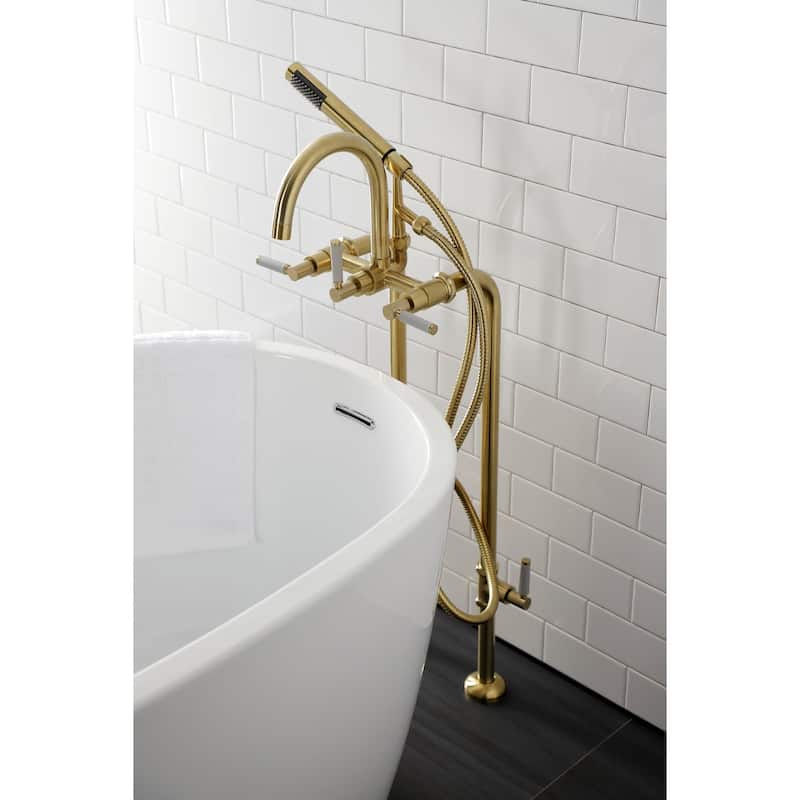 Kingston Brass Concord Floor Mounted Tub Filler with Built-In Diverter