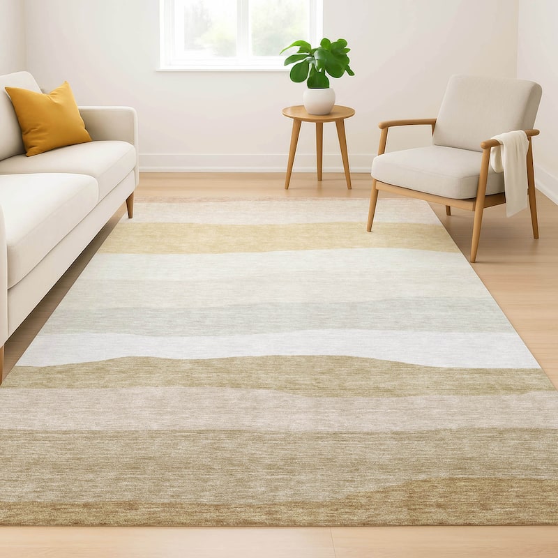 Premium Washable Super Soft Ombre Stripe Mayfield Rug
