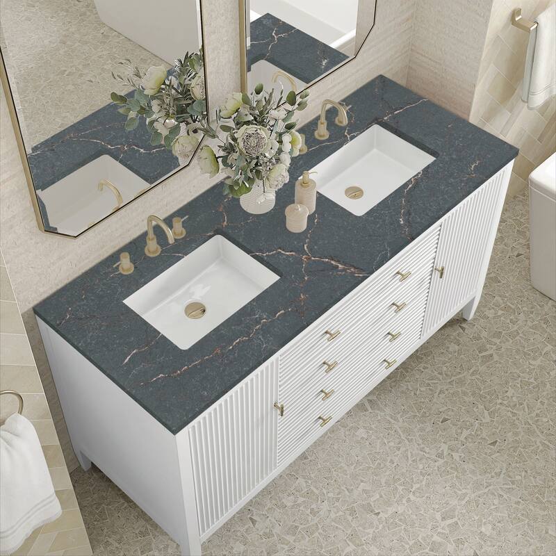 James Martin Vanities 485-V60D-FPBL Myrrin 60" Free Standing Double