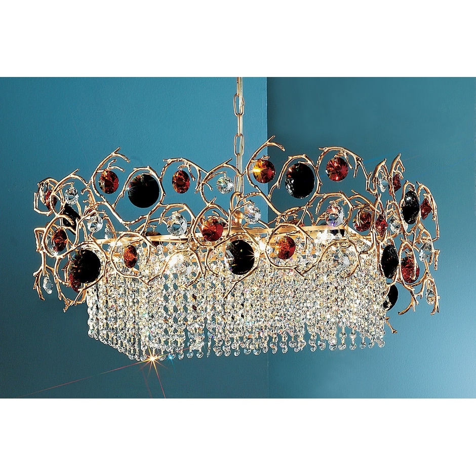 Classic Lighting 10038-NBZ  12" Crystal Chandelier from the Foresta Colorita Collection (Smoked and Amber - N/A) - Chandeliers For Bedrooms by Overstock.com