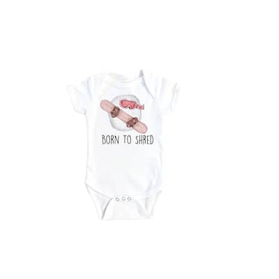 Snowboarding Shred - Baby Boy Girl Clothes Infant Bodysuit Funny Cute Newborn