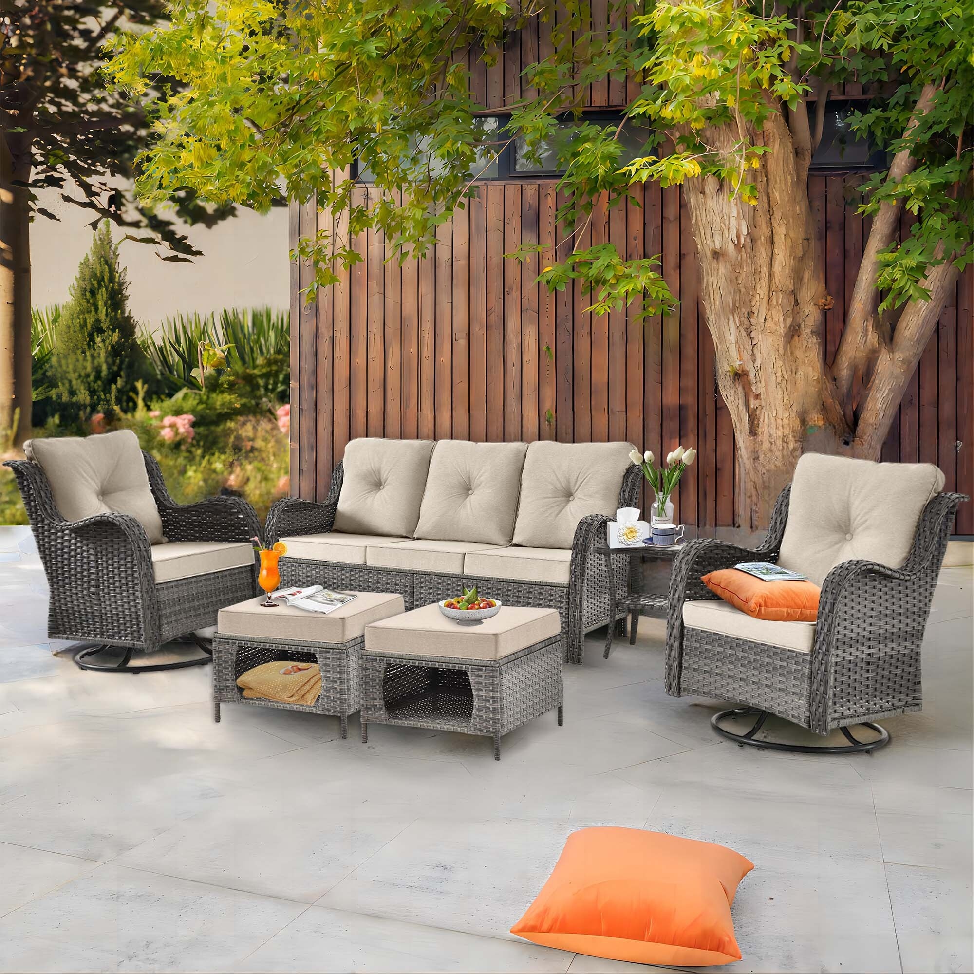 High back patio chairs with cushions outlet